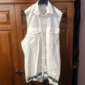 New rag union white safari shirt